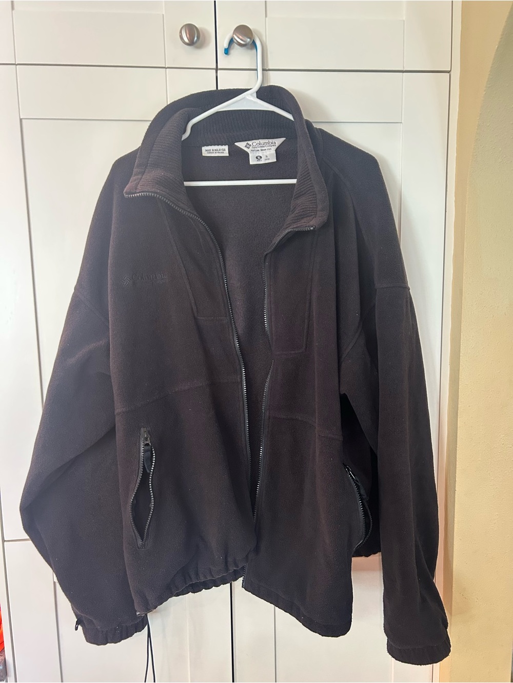 Columbia Men's Dark Brown Full-Zip Fleece Jacket